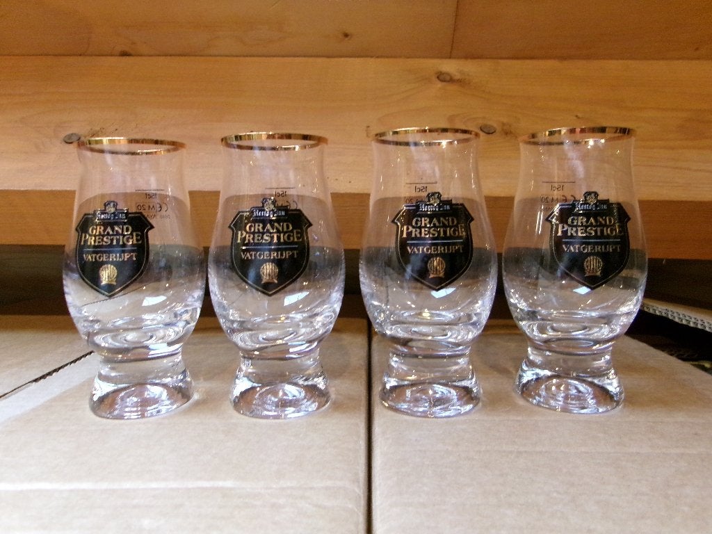 Hertog Jan vatgerijpt glazen 4 stuks, Ophalen of Verzenden, Nieuw, Glas of Glazen, Hertog Jan
