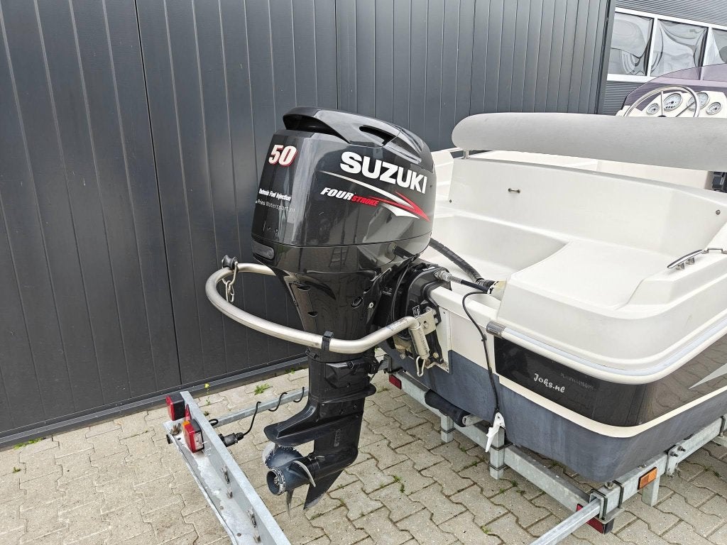 Prins 450 open - 50 pk Suzuki + trailer | Turboswing, Watersport en Boten, Vis- en Consoleboten, Overige merken, Gebruikt, 5 m