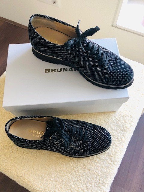 Luxe Brunate smalle hoge sneaker • maat 38 • als nieuw, Verzenden, Zwart, Brunate, Sneakers of Gympen