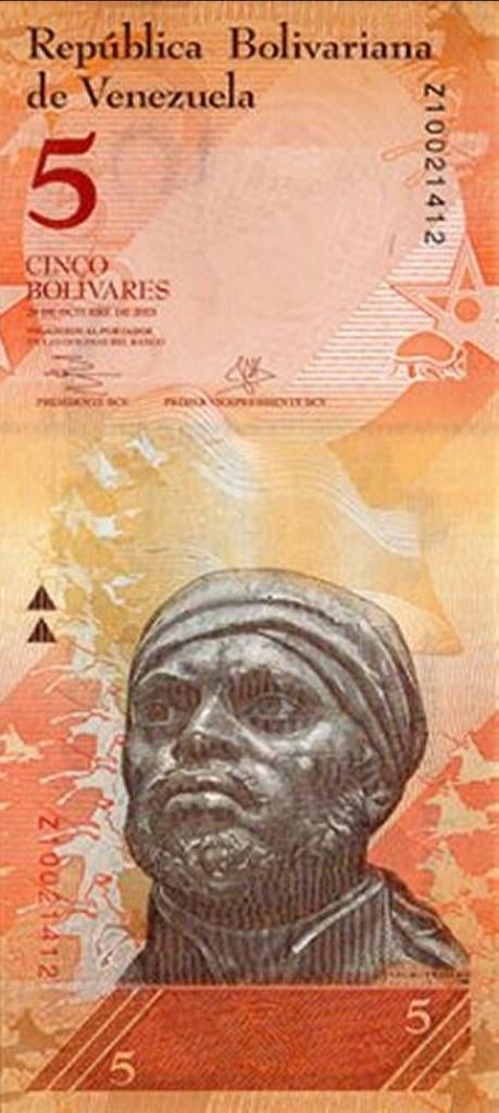 Venezuela bankbiljet 5 Bolivares 2013, Pick 89f UNC, Ophalen of Verzenden, Zuid-Amerika, Los biljet