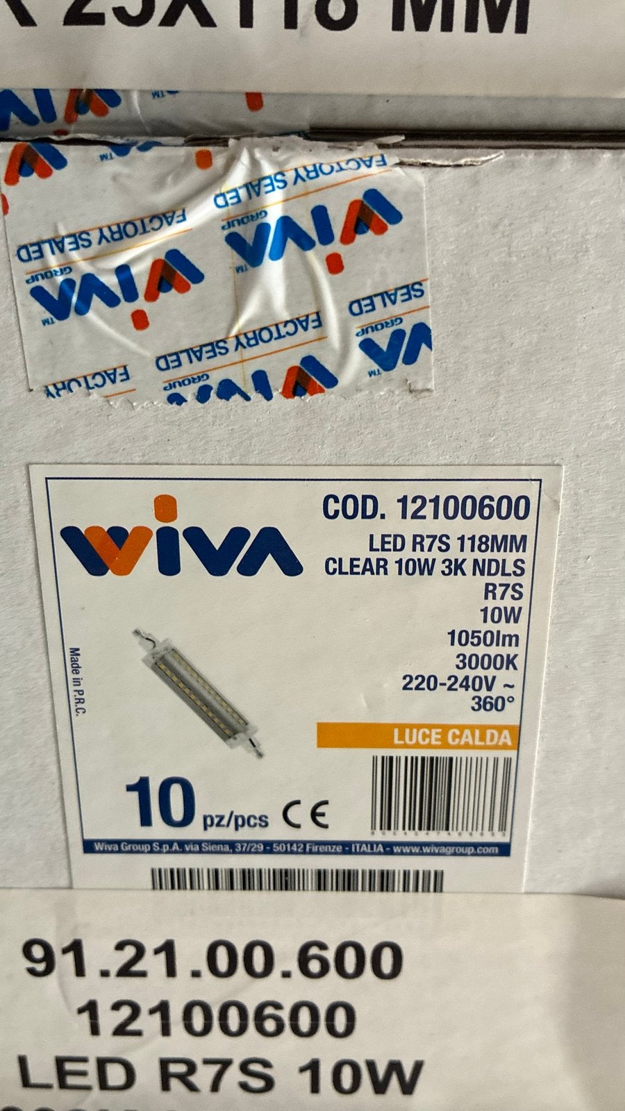 Wiva Led R7S Clear Lamp 118mm 10W - Helder en Energiezuinig, Led-lamp, Nieuw, Overige fittingen, Ophalen of Verzenden