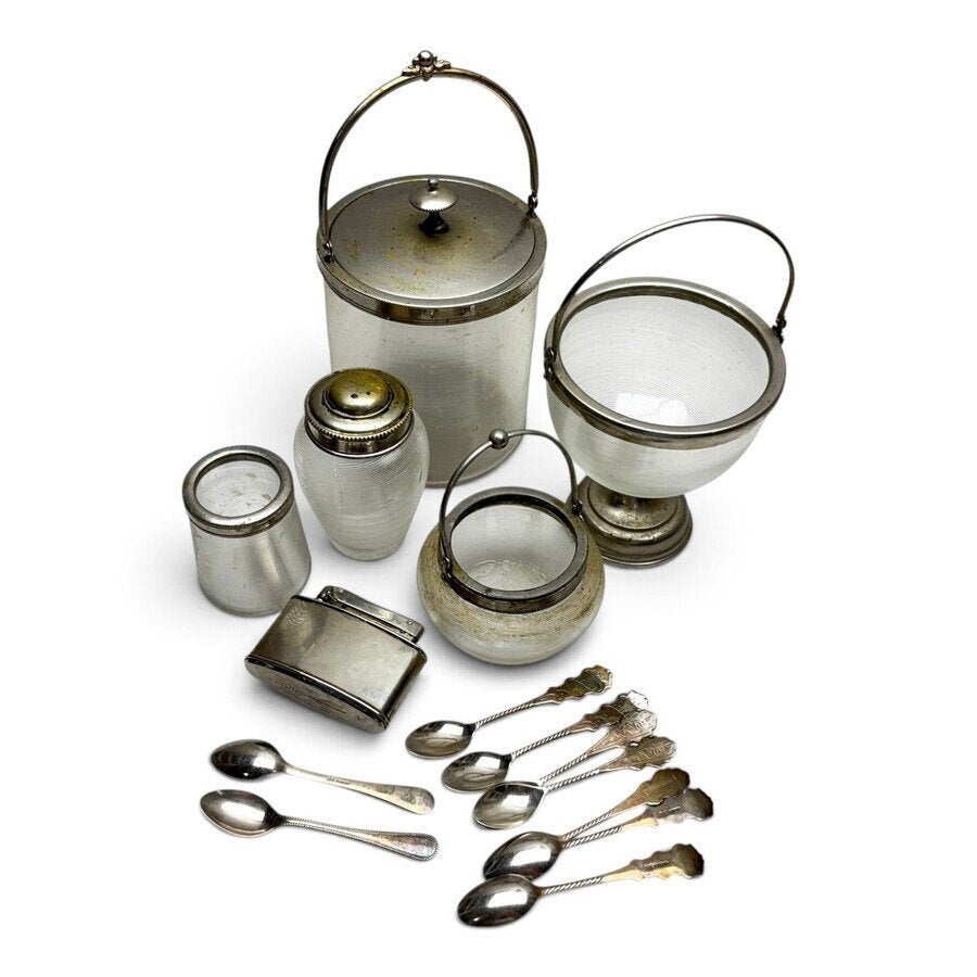 Lot divers kleingoed, waaronder draadglas, Ophalen of Verzenden