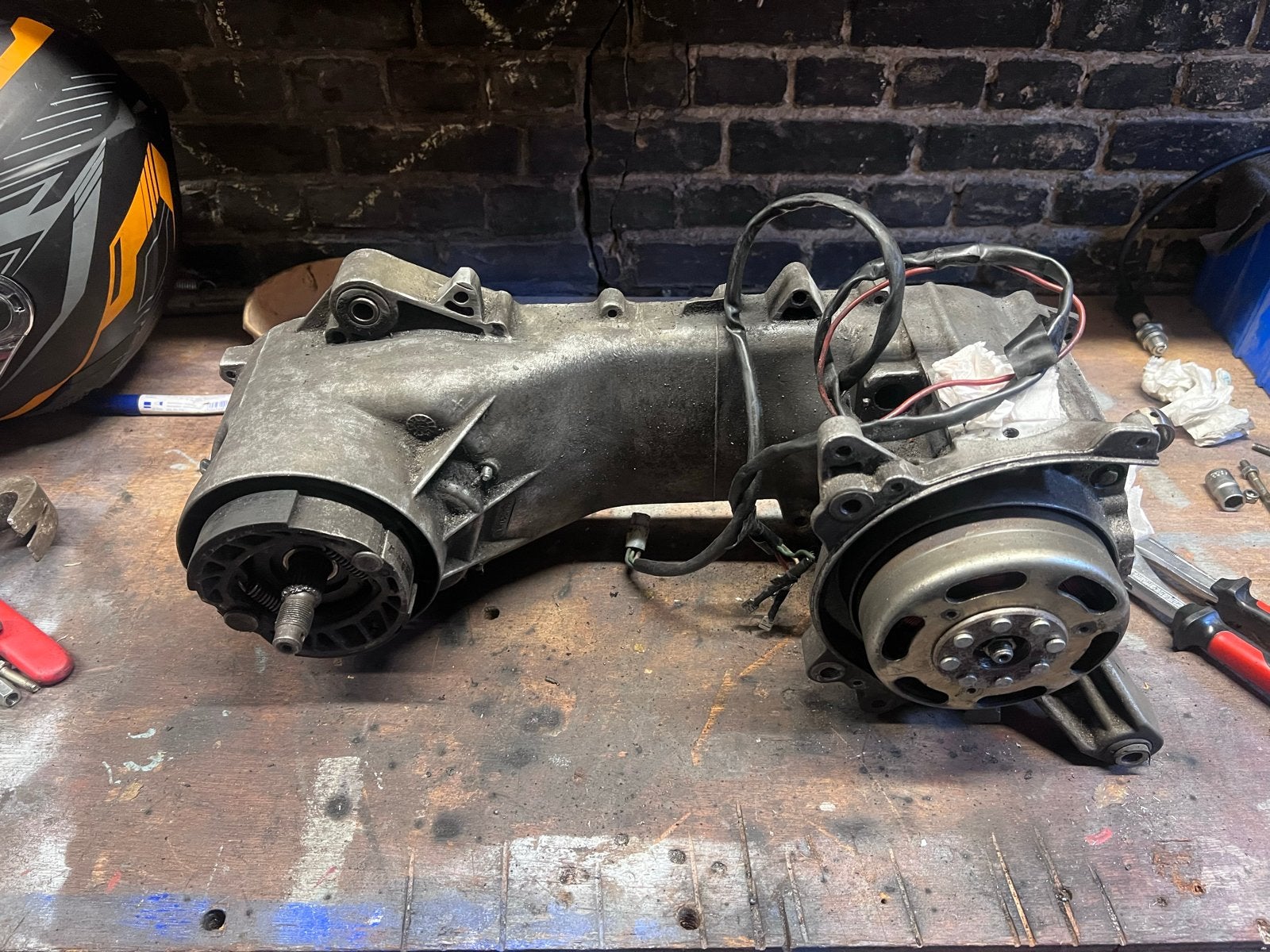 Piaggio C191 Carter (Typhoon) met nieuwe lagers, Ophalen of Verzenden, Gebruikt, Blok, Piaggio