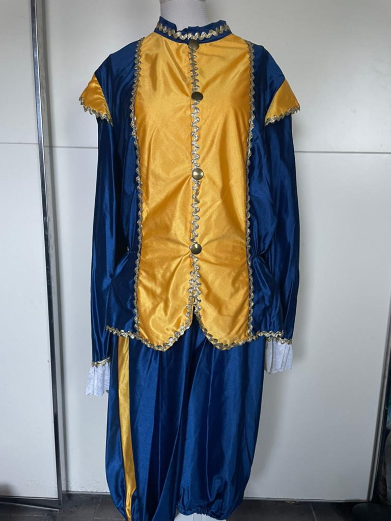 Pietenpak geel/blauw, Ophalen of Verzenden