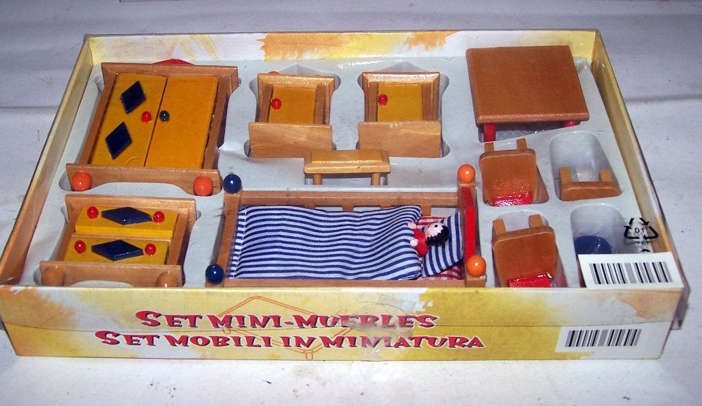 Vintage Miniatuur Meubelset voor Poppenhuis. Nieuw., Ophalen of Verzenden, Nieuw, Poppenhuis