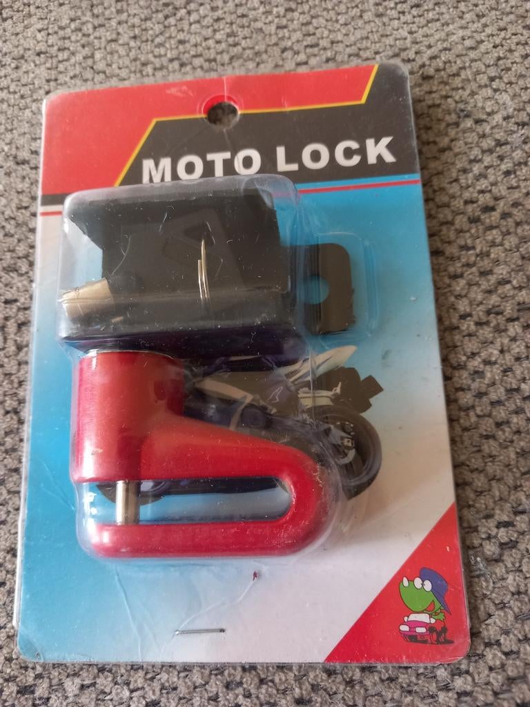 Moto Lock Schijfremslot Rood Nieuw met Twee Sleutels, Ophalen of Verzenden