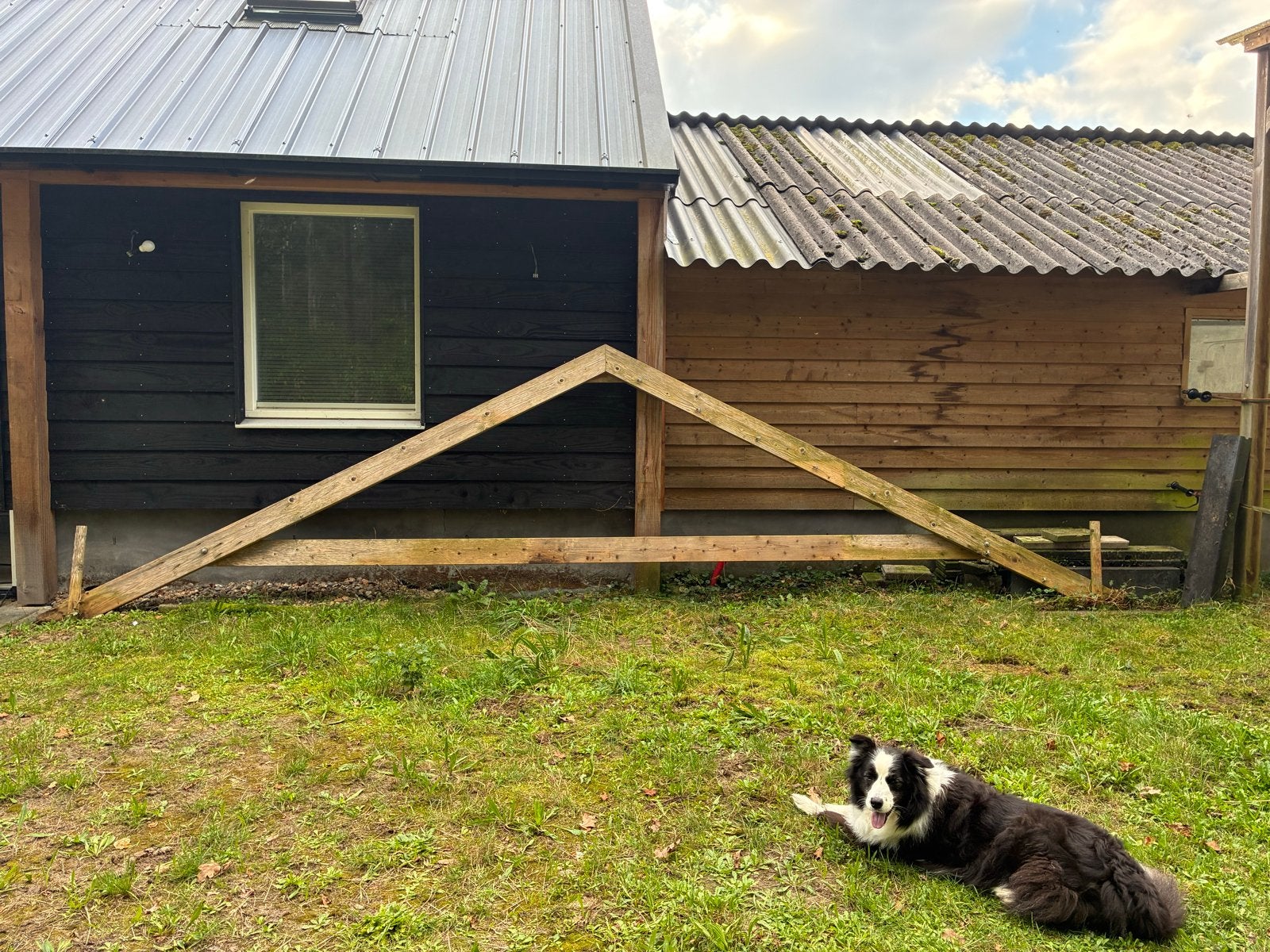 Gebruikte Vuren Houten Spanten (6 stuks), Ophalen, Gebruikt, 25 tot 50 mm, 300 cm of meer