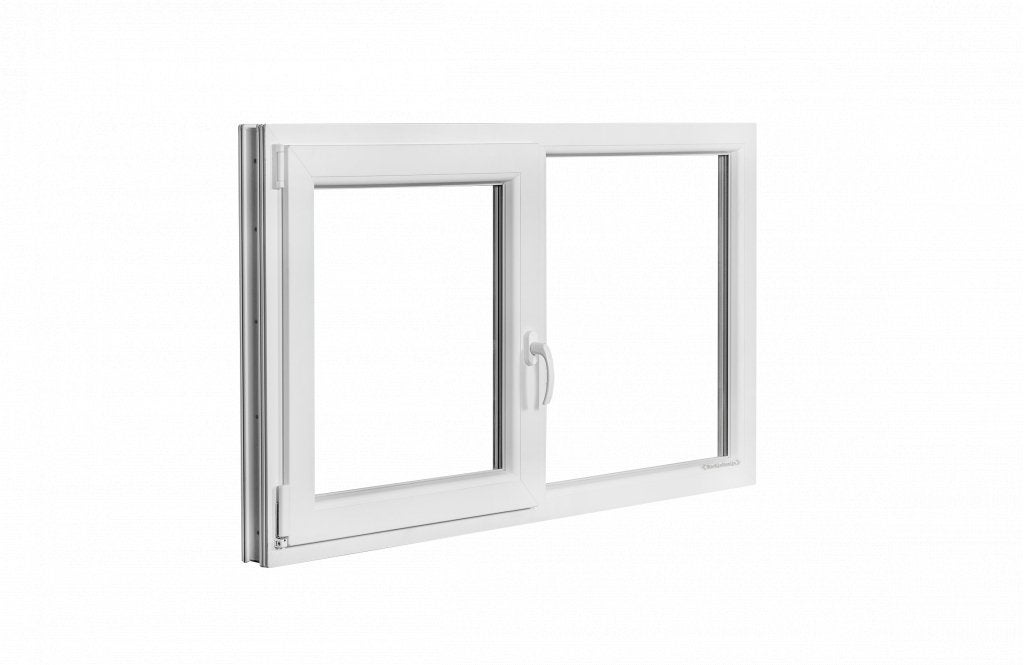 kunststof draaikiep-vast kozijn b150 x h80 RAL 7016, Kunststof, Raamkozijn, Niet ingevuld, Nieuw