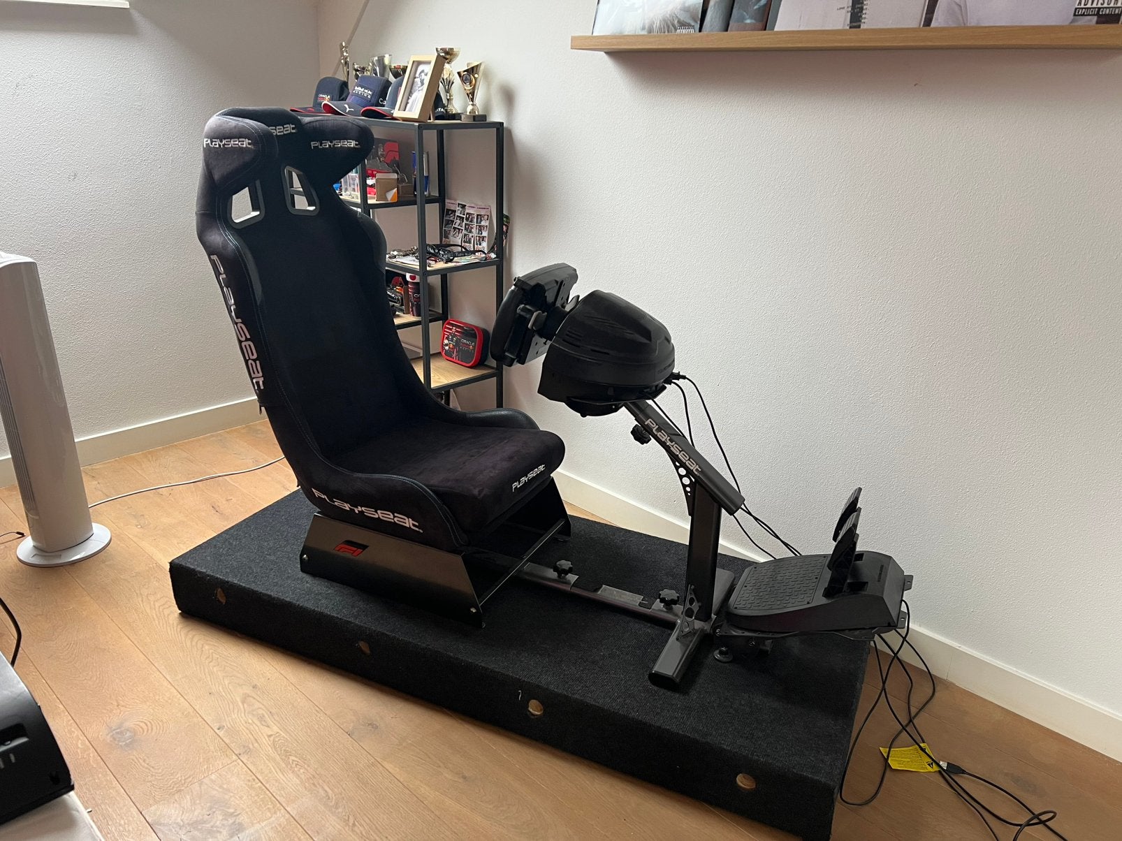 Compleet Thrustmaster T500 RS + Ferrari F1 + Playseat Evolut, Ophalen, Zo goed als nieuw, Playseat of Racestoel