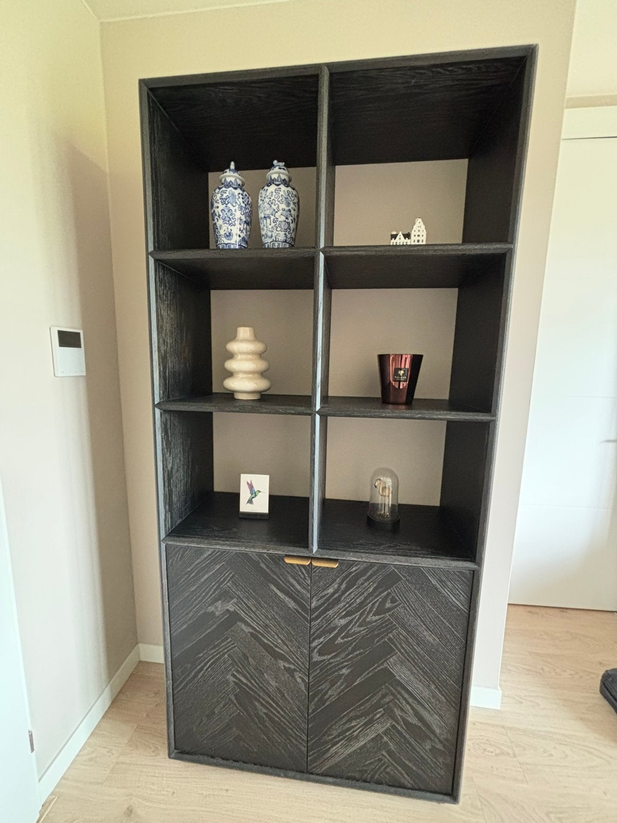 Richmond Interiors wandkast - Blackbone, Ophalen, Met deur(en), Eikenhout, 50 tot 100 cm