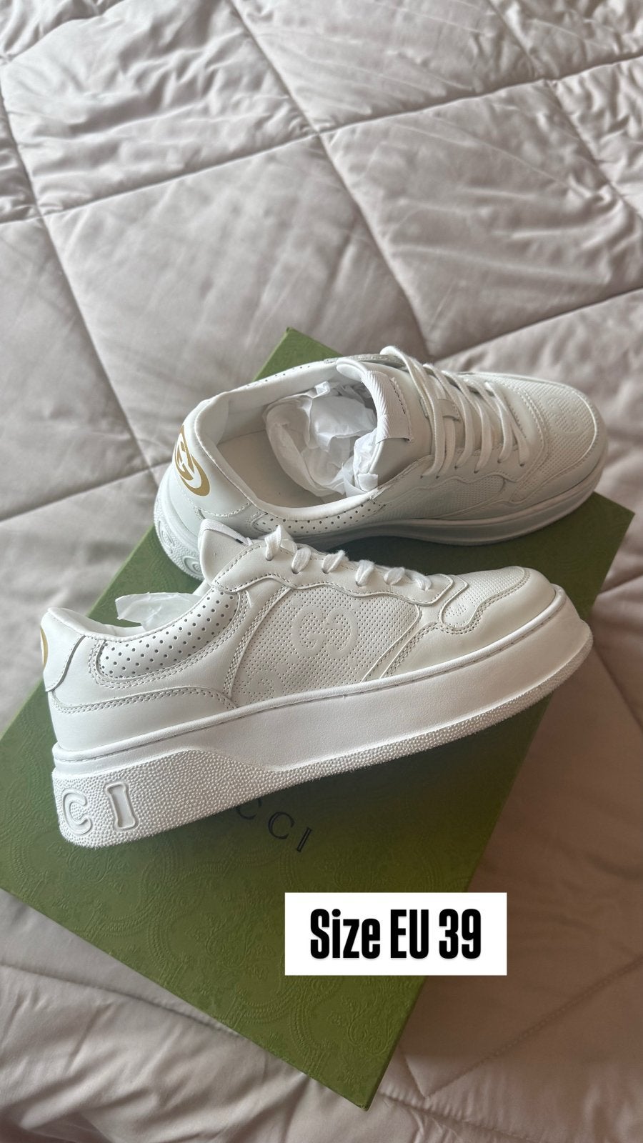 Gucci sneakers maat 39 - Zo goed als nieuw, Kleding | Dames, Ophalen of Verzenden, Zo goed als nieuw, Wit, Sneakers of Gympen