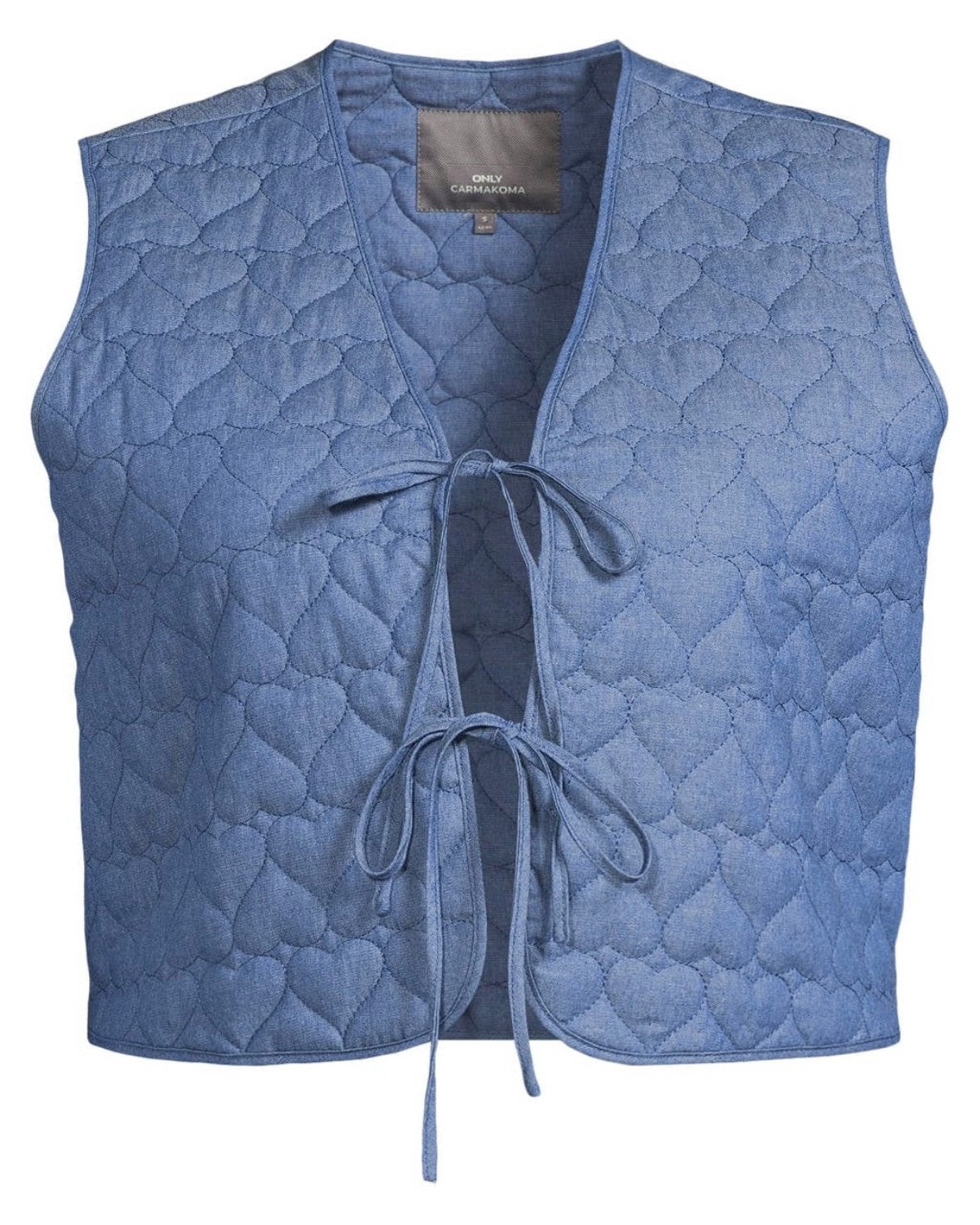 Only Carmakoma gilet medium blue denim quilted (42-50), Verzenden, Nieuw, Blauw