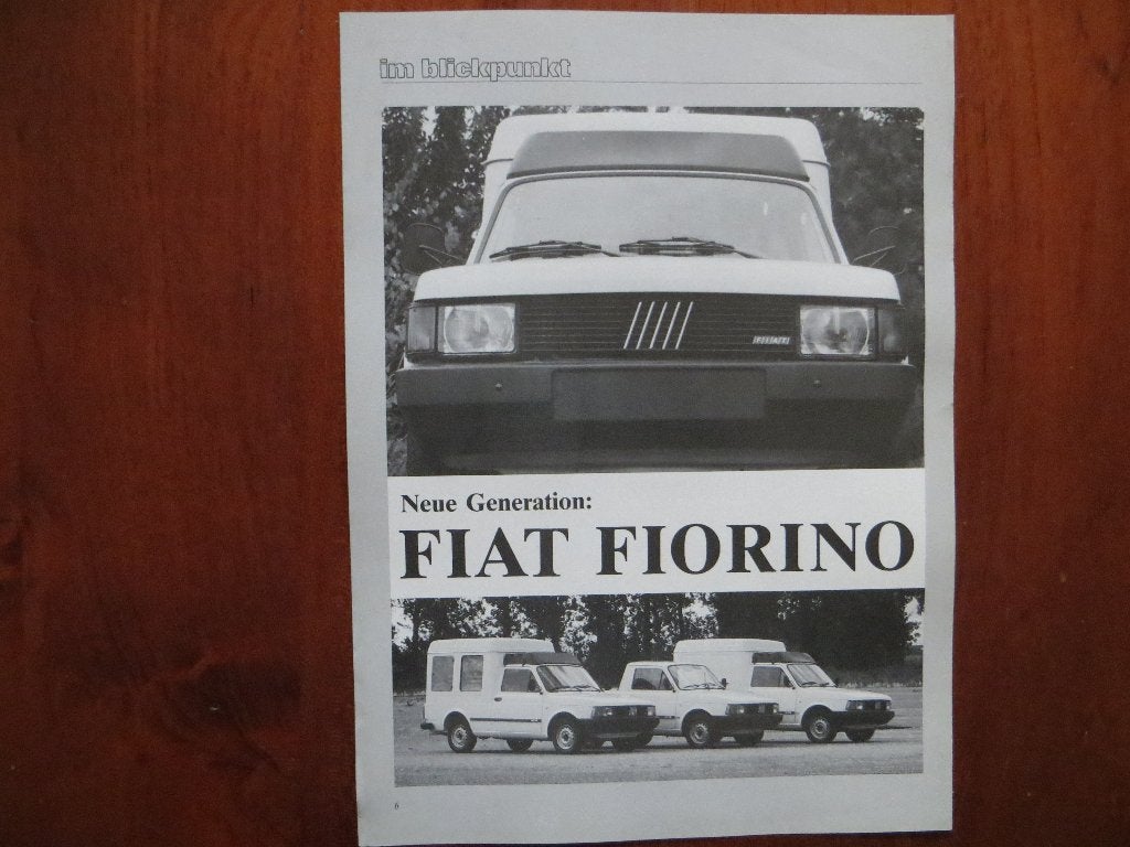 Fiat Fiorino Neue Generation (nov. 1984), Boeken, Ophalen of Verzenden, Nieuw, Overige merken