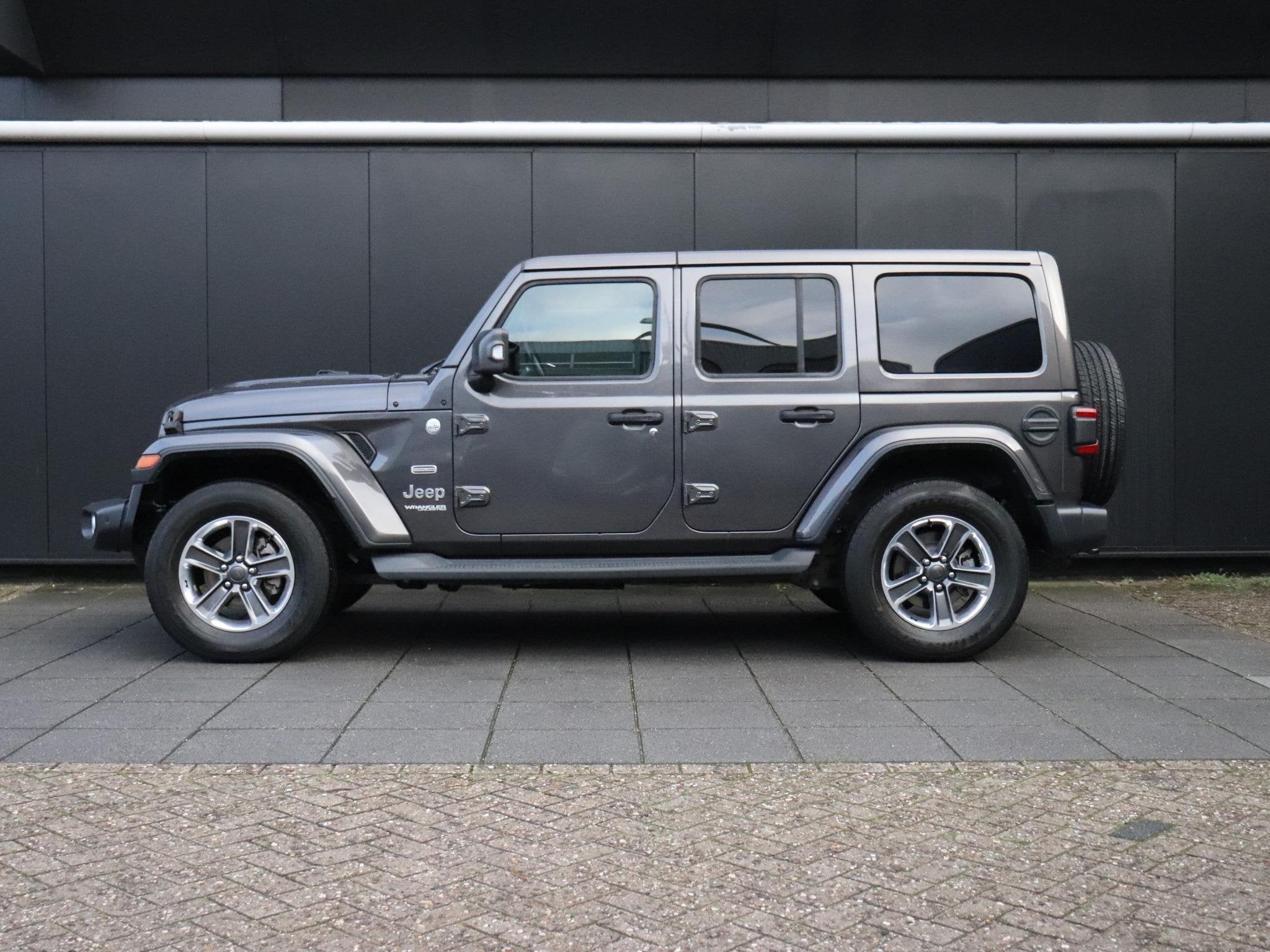 Jeep Wrangler 2.2D Sahara | GRIJS KENTEKEN | LEDER | CAMERA, Auto's, Jeep, Gebruikt, 4 cilinders, Automatische klimaatregeling