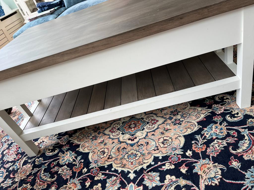 Massief houten beukenhouten salontafel., Huis en Inrichting, Tafels | Salontafels, Ophalen, 100 tot 150 cm, 50 tot 75 cm, 50 tot 100 cm
