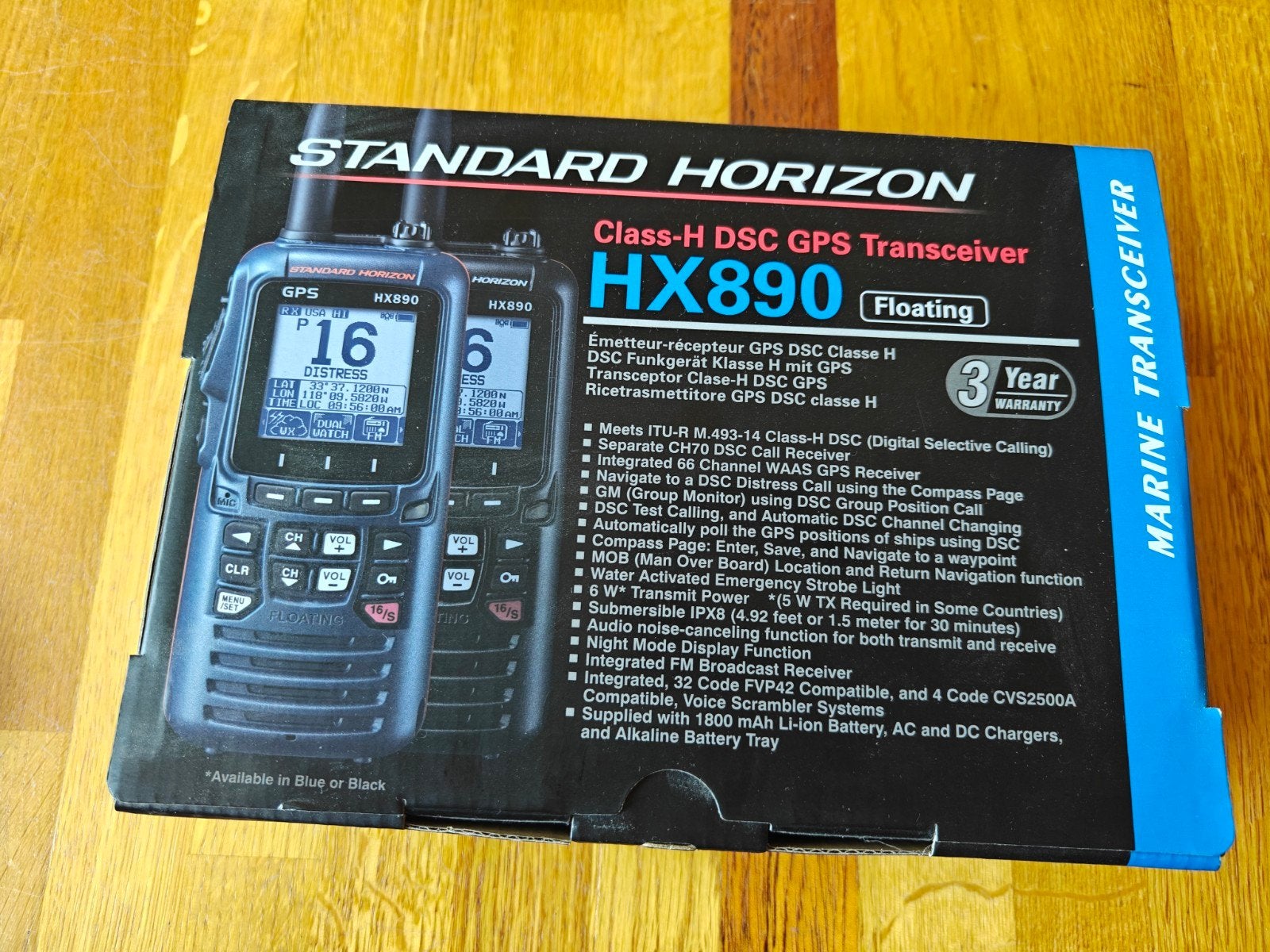 Nieuw: Marifoon HX890 Standard Horizon Class-H DSC GPS Trans, Ophalen, Nieuw