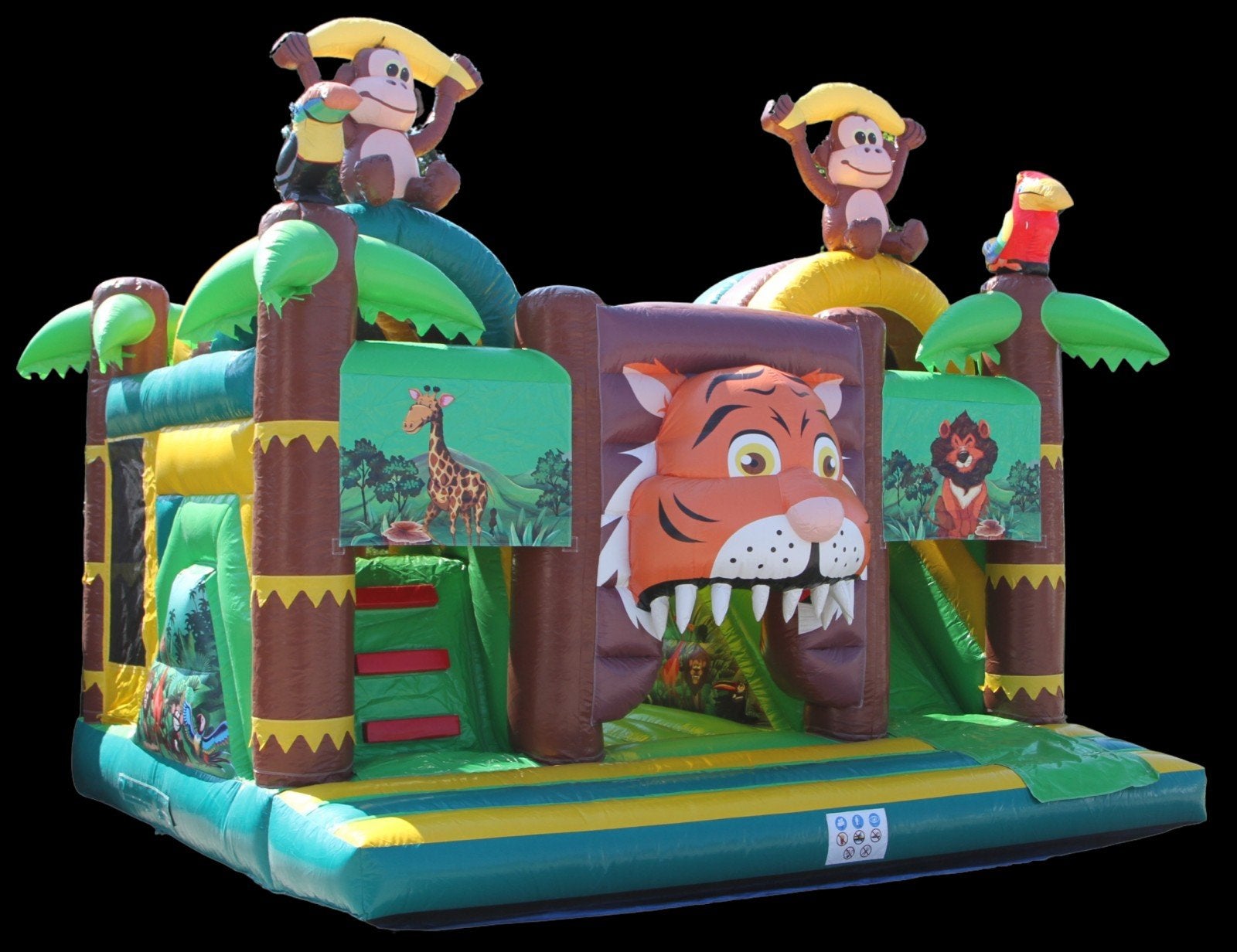 te koop mooi nieuw springkussen multiplay jungle 5 x 4,5 m, Ophalen of Verzenden, Nieuw, Verjaardag