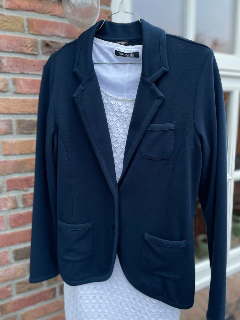 Gerry Weber dames jasje Blazer Vest donkerblauw mt M, Ophalen of Verzenden, Zo goed als nieuw, Maat 38/40 (M), Blauw