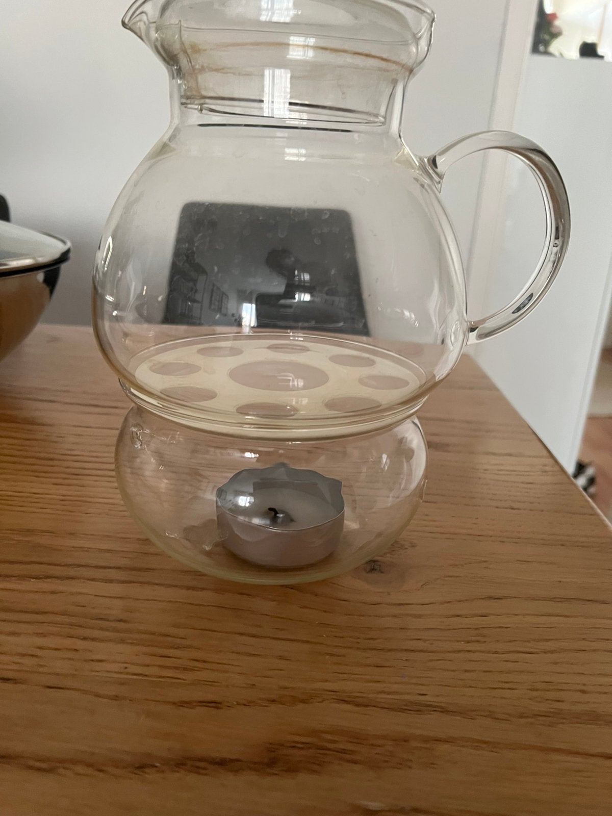 Theepot+theelichthouder, Ophalen, Zo goed als nieuw