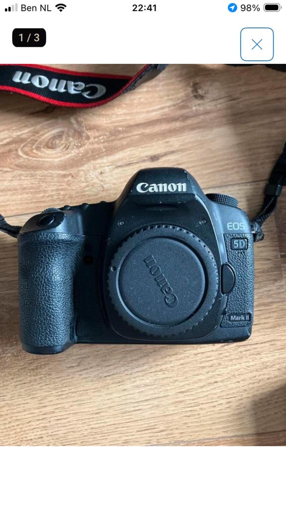 Canon EOS 5D Mark II spiegelreflexcamera, Gebruikt, Spiegelreflex, Canon, Ophalen of Verzenden