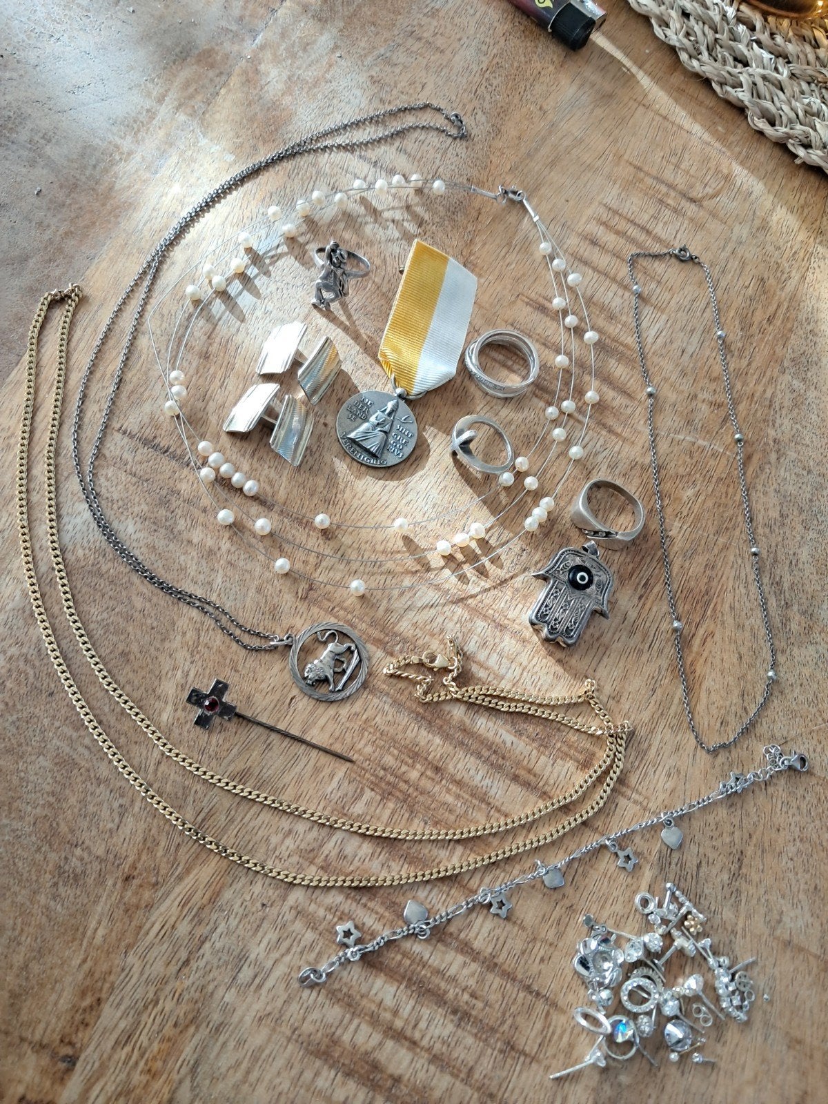 lot zilveren sieraden, 86,29 gram, Ophalen of Verzenden, Zo goed als nieuw, Zilver, Zilver
