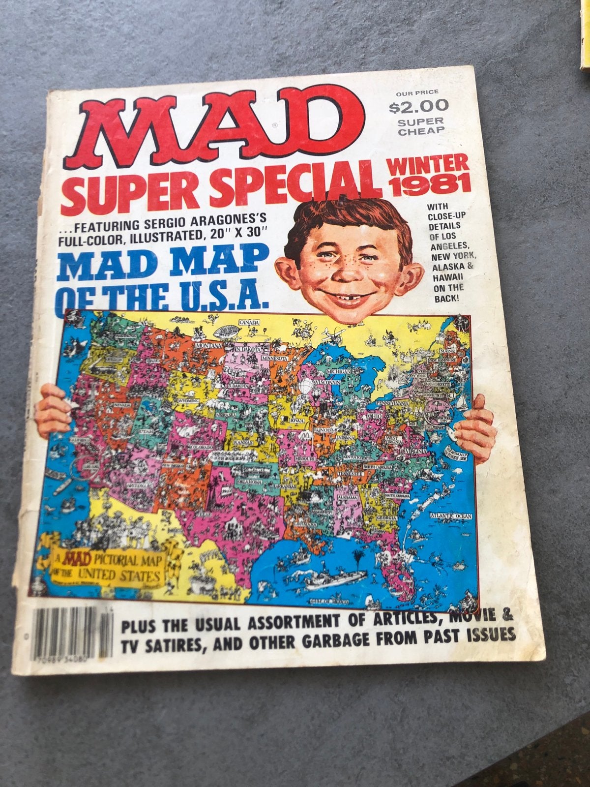 MAD Super Special Winter 1981 - MAD Map of the U.S.A., Boeken, Tijdschriften en Kranten, Ophalen of Verzenden, Gelezen, Overige typen