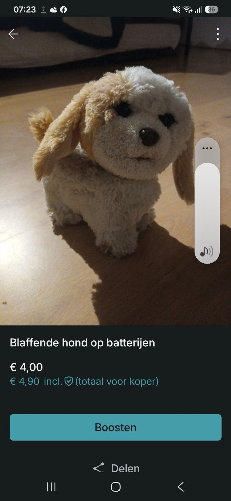 hondje kan blaffen op batterjjen, Kinderen en Baby's, Overige merken, Met geluid, Zo goed als nieuw, Klein (minder dan 20 cm)