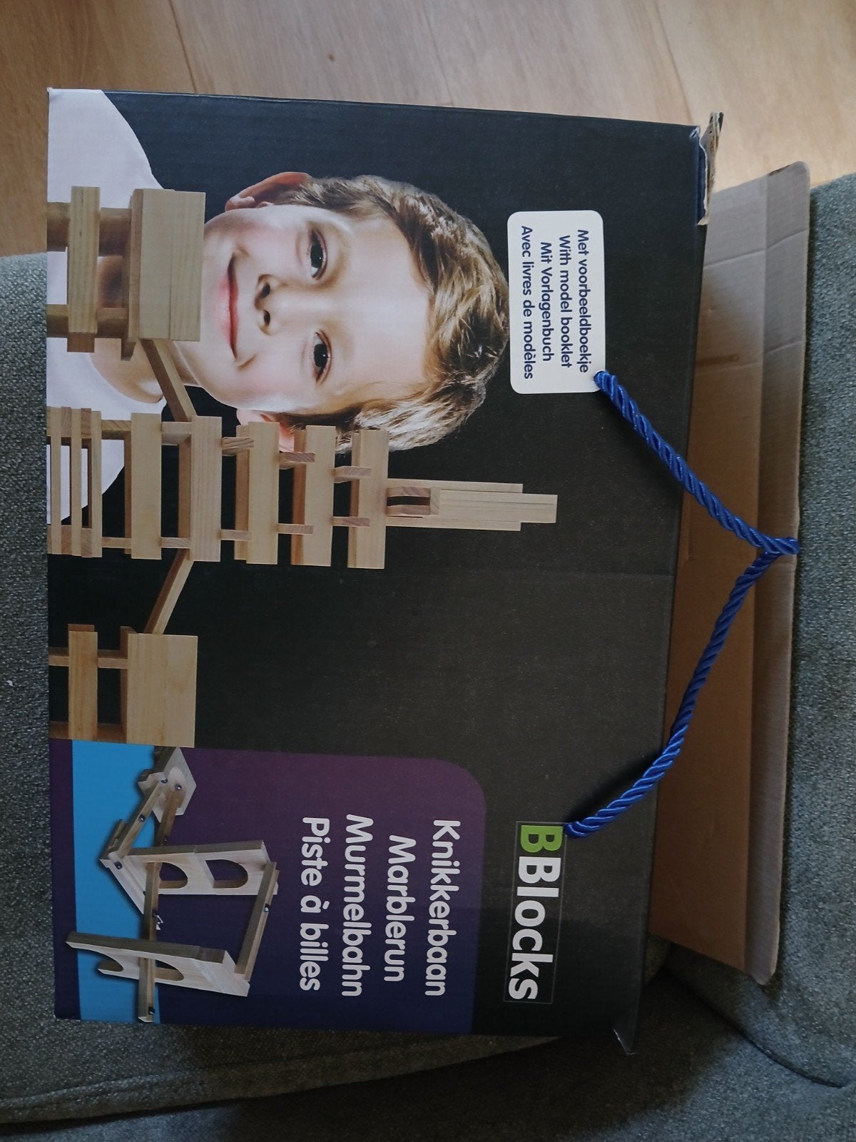 BBlocks Knikkerbaan - Houten knikkerbaan voor Kapla, Ophalen, Zo goed als nieuw, Overige merken