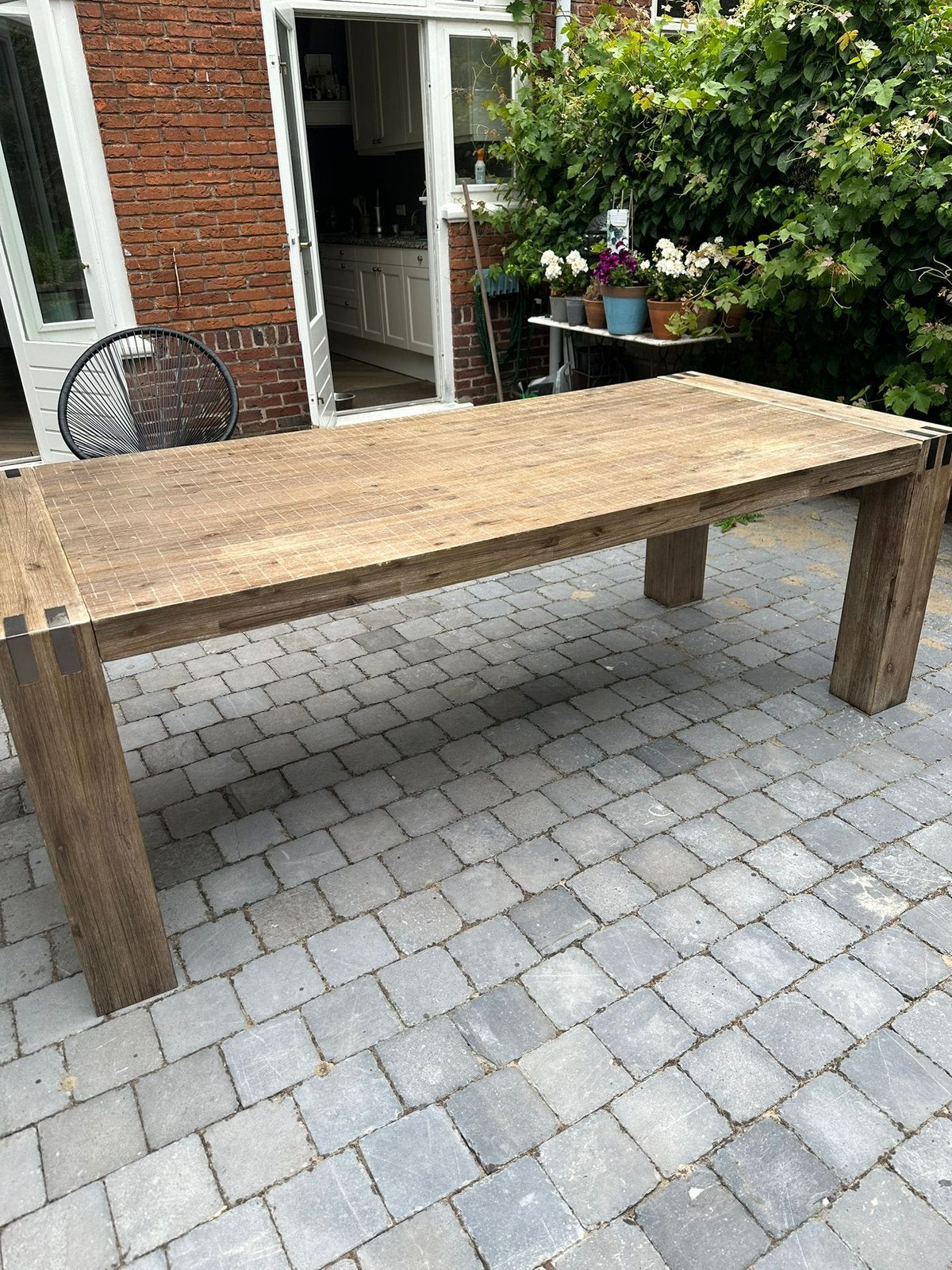 Mooie eettafel, Huis en Inrichting, Ophalen, 200 cm of meer, 50 tot 100 cm, Zo goed als nieuw