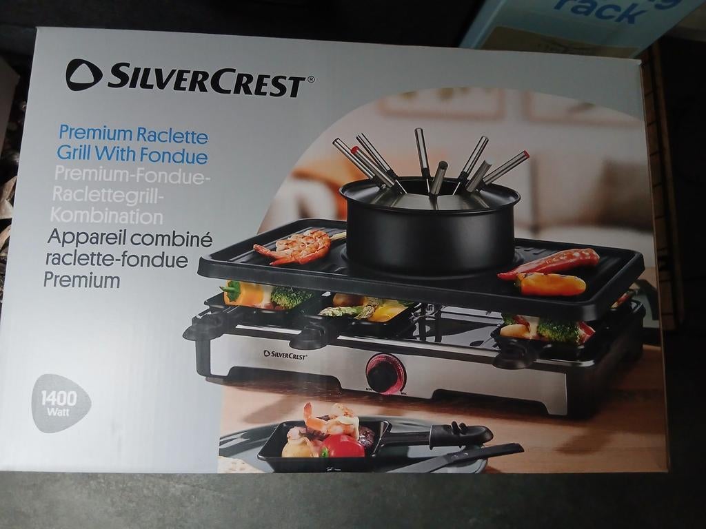 Silvercrest Premium Raclette-grill met fondue - Nieuw, Ophalen of Verzenden
