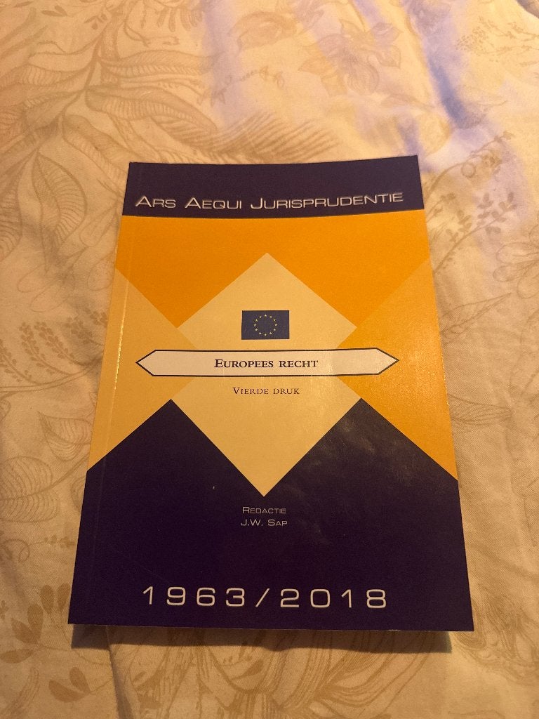 Ars Aequi Jurisprudentie Europees Recht, Boeken, Ophalen of Verzenden, Alpha, Zo goed als nieuw, WO