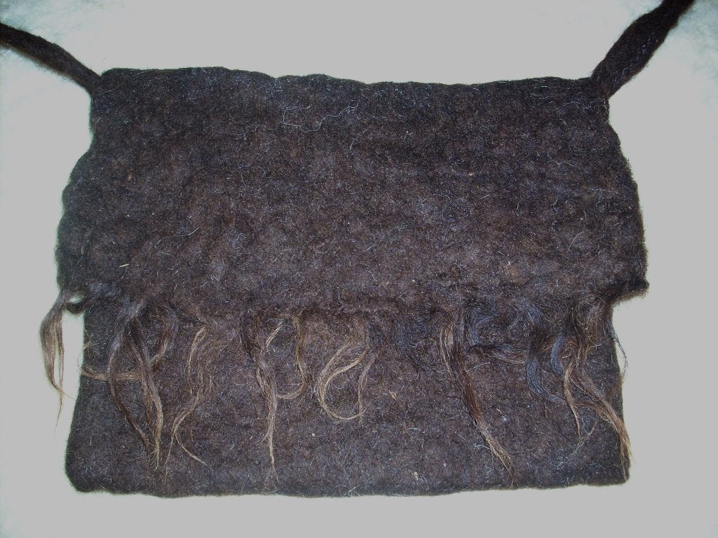 hand gevilte tas schapenwol vilt wol, Ophalen of Verzenden, Nieuw, Bruin, Handtas