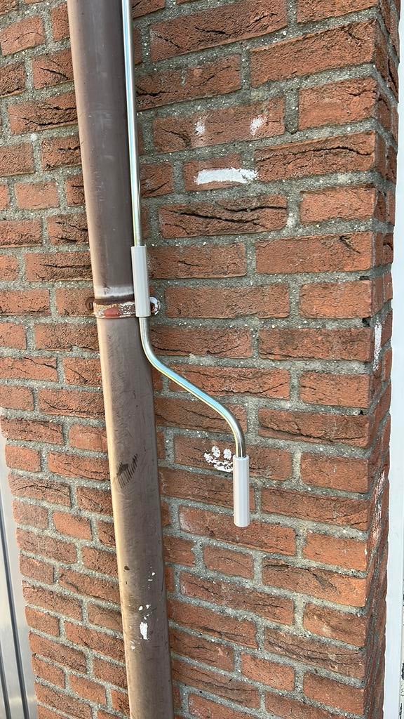 Slinger punthaak slinger zonnescherm 140 cm, Tuin en Terras, Zonneschermen, Ophalen of Verzenden, Zo goed als nieuw, Knikarmscherm