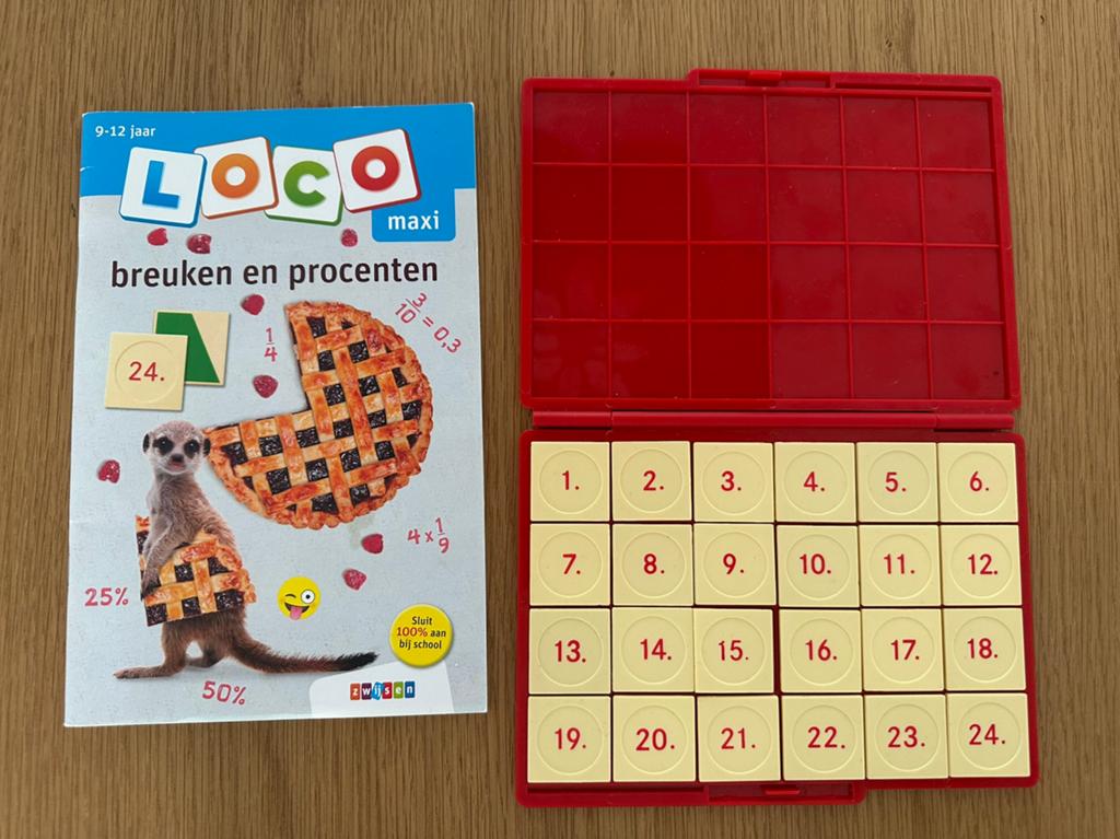 Maxi Loco + boek breike en procenten, Kinderen en Baby's, Speelgoed | Educatief en Creatief, Ophalen of Verzenden, Zo goed als nieuw