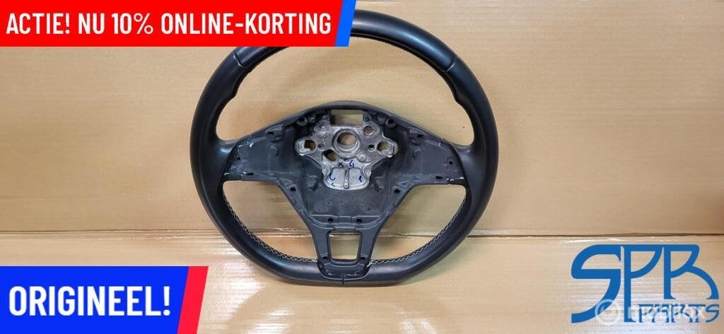 Vw GOLF 7 VII LEDER STUUR WITTE STIKSELS KAAL 5G0419091 LEER