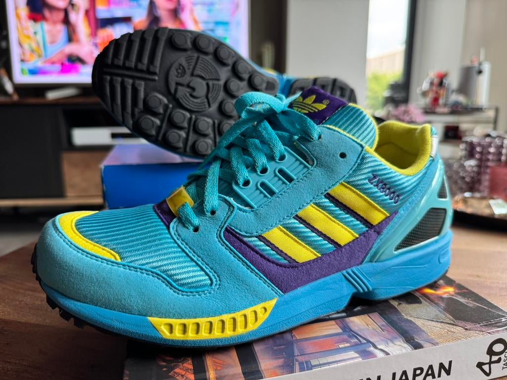 Adidas ZX 8000 Torsion aqua 553383 maat US 8 / 41 1/3, Kleding | Heren, Schoenen, Ophalen, Zo goed als nieuw, Blauw