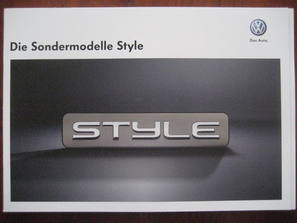 Volkswagen Die Sondermodelle Style (dec. 2010) + bijlage, Ophalen of Verzenden, Nieuw, Volkswagen