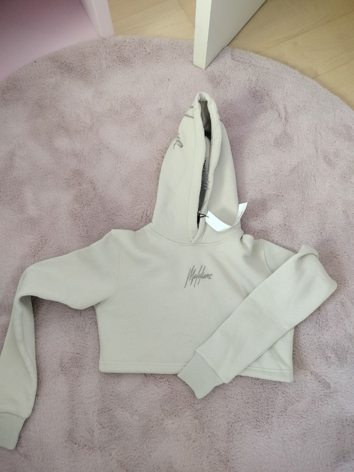 Malelions Cropped Hoodie meisje - Nieuw met kaartjes, Ophalen, Malelions, Beige, Nieuw