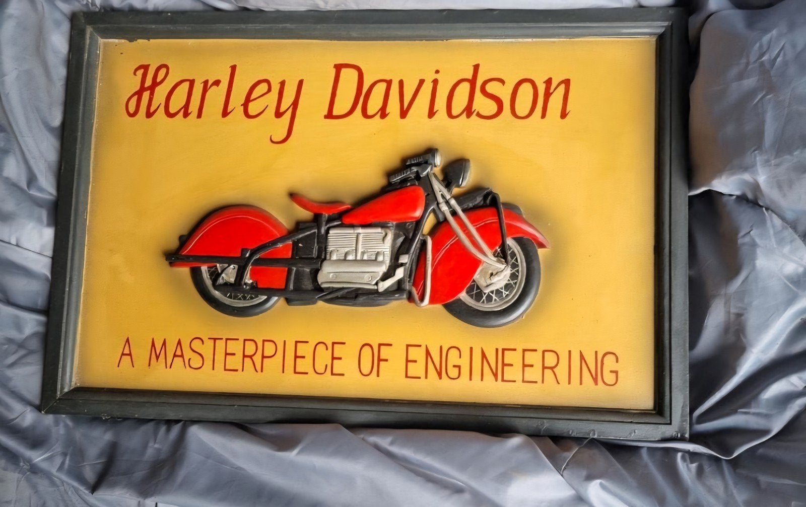 Houten wandbord harley Davidson, Motoren, Onderdelen | Harley-Davidson, Ophalen of Verzenden