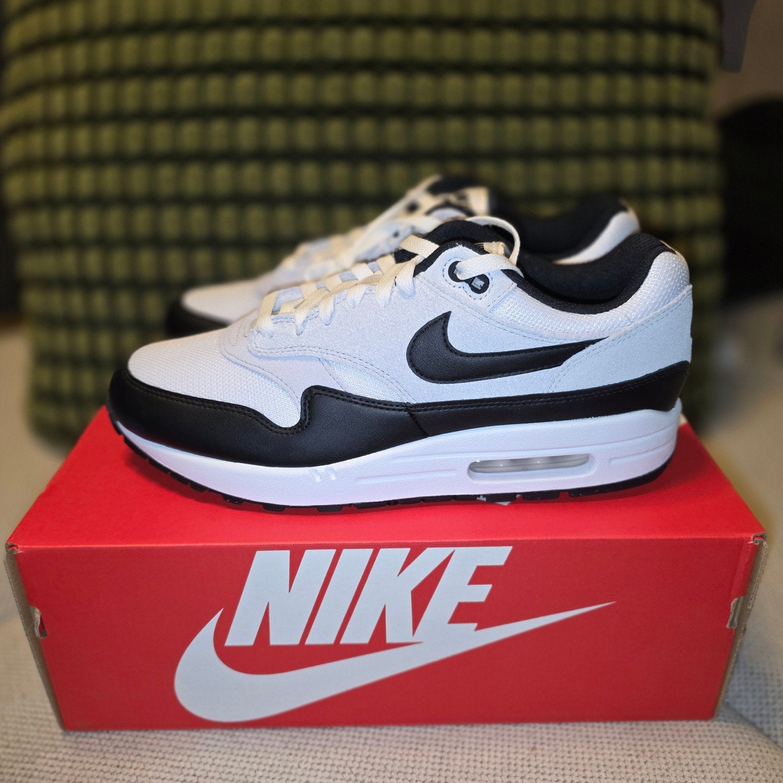 Nike Air Max 1 Zwart Wit - Maat 44 - DS, Kleding | Heren, Schoenen, Wit, Nike, Nieuw, Ophalen of Verzenden