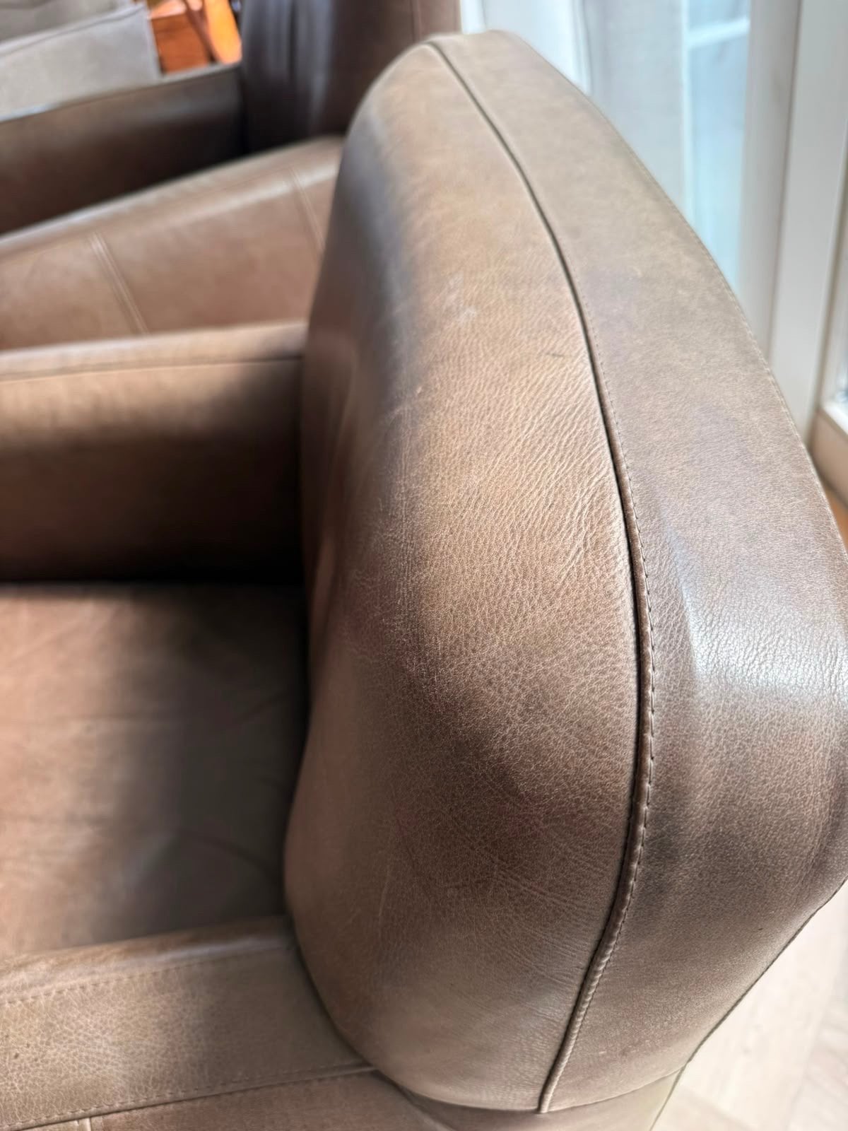 2x Danca stoel - Comfortabele leren fauteuil, Huis en Inrichting, Gebruikt, Twee, Bruin, Leer