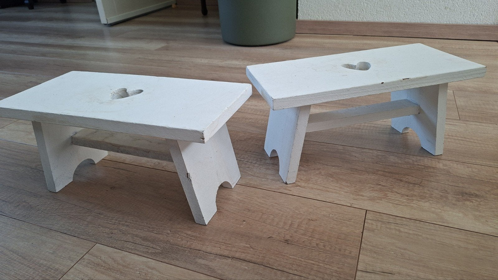 2 (planten)bankjes, Ophalen of Verzenden, Gebruikt, Hout