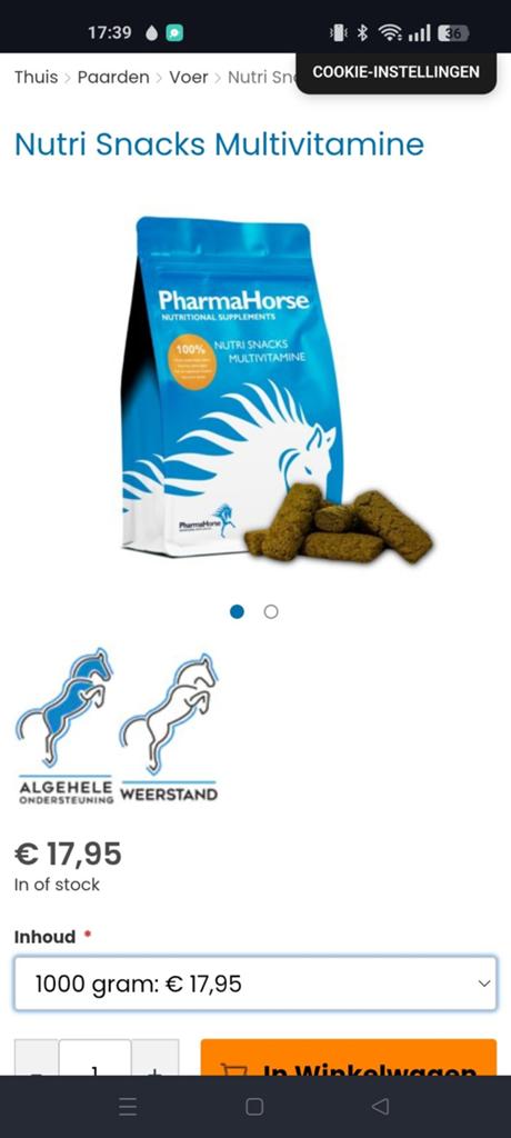 Pharmahorse healthy nutrisnacks multivitamine, Ophalen of Verzenden, Nieuw