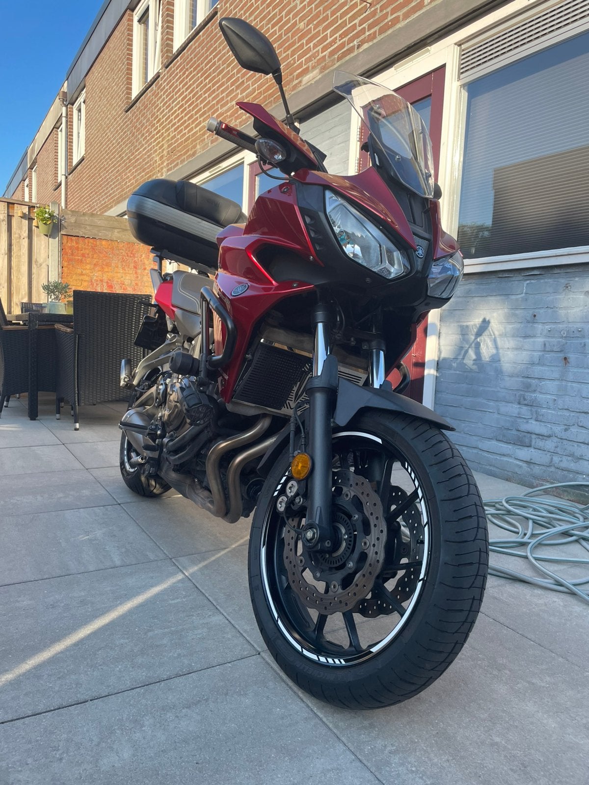 Yamaha Tracer 700 ABS 2017 Rood-Zwart, 2 cilinders, Occasion, Motorrijbewijs A, Particulier