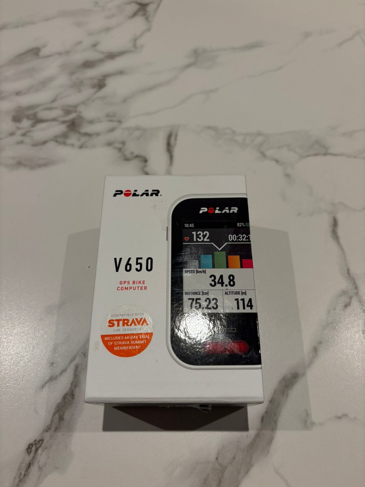 Polar V650 - Fietsnavigatie, Fietsen en Brommers, Fietsaccessoires | Fietscomputers, Ophalen of Verzenden, Draadloos, Zo goed als nieuw