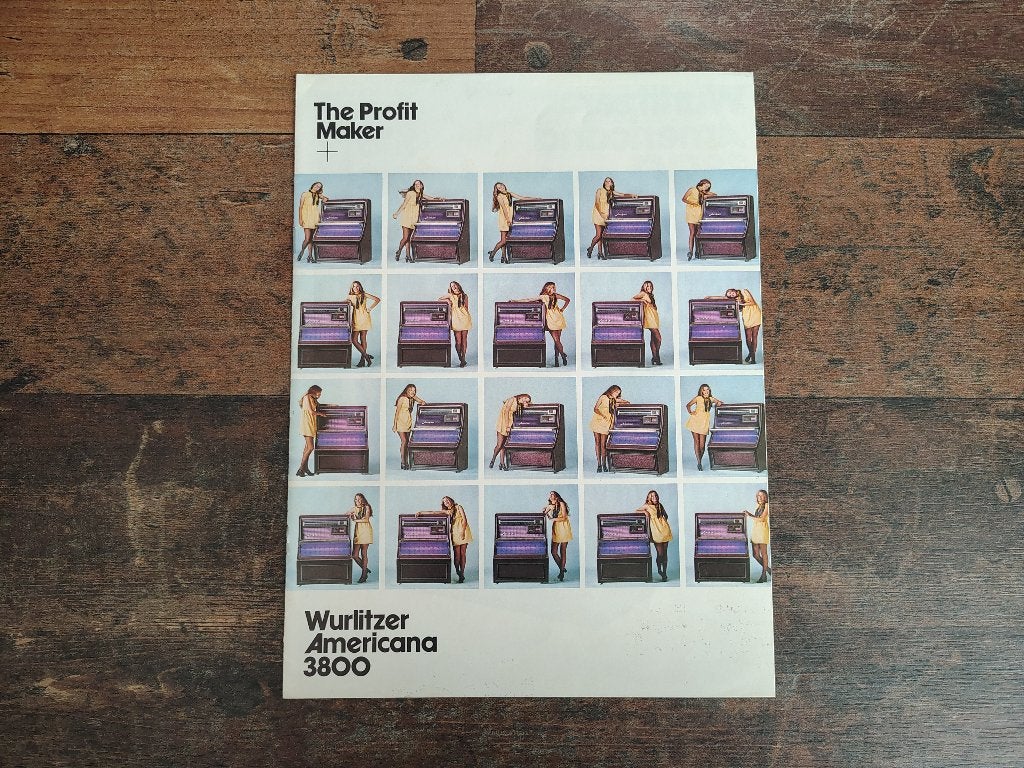Folder: Wurlitzer 3800/ Americana (1974) jukebox, Verzenden, Gebruikt, 1950 tot 1960, Seeburg