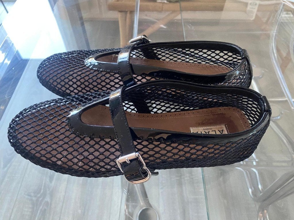 Alaïa Ballerina van mesh, Ophalen of Verzenden, Zo goed als nieuw, Zwart