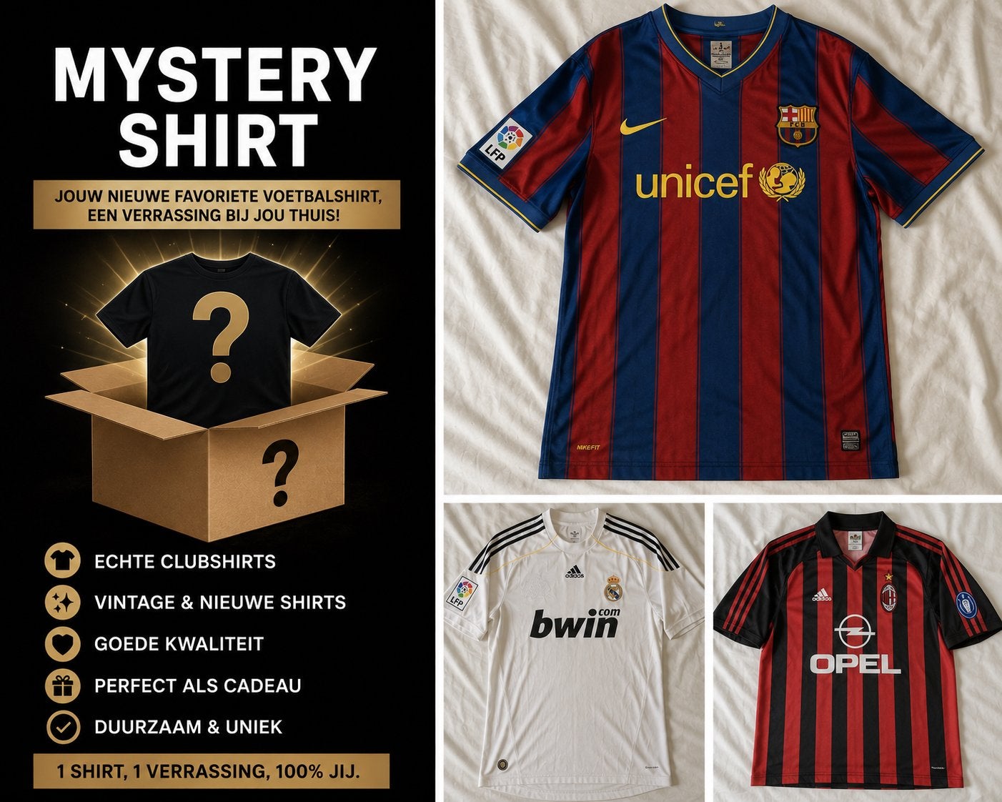 Mystery Voetbalshirt Box | Origineel & Nieuw met Tags, Kleding | Heren, Heren-kledingpakketten, Verzenden, Zo goed als nieuw