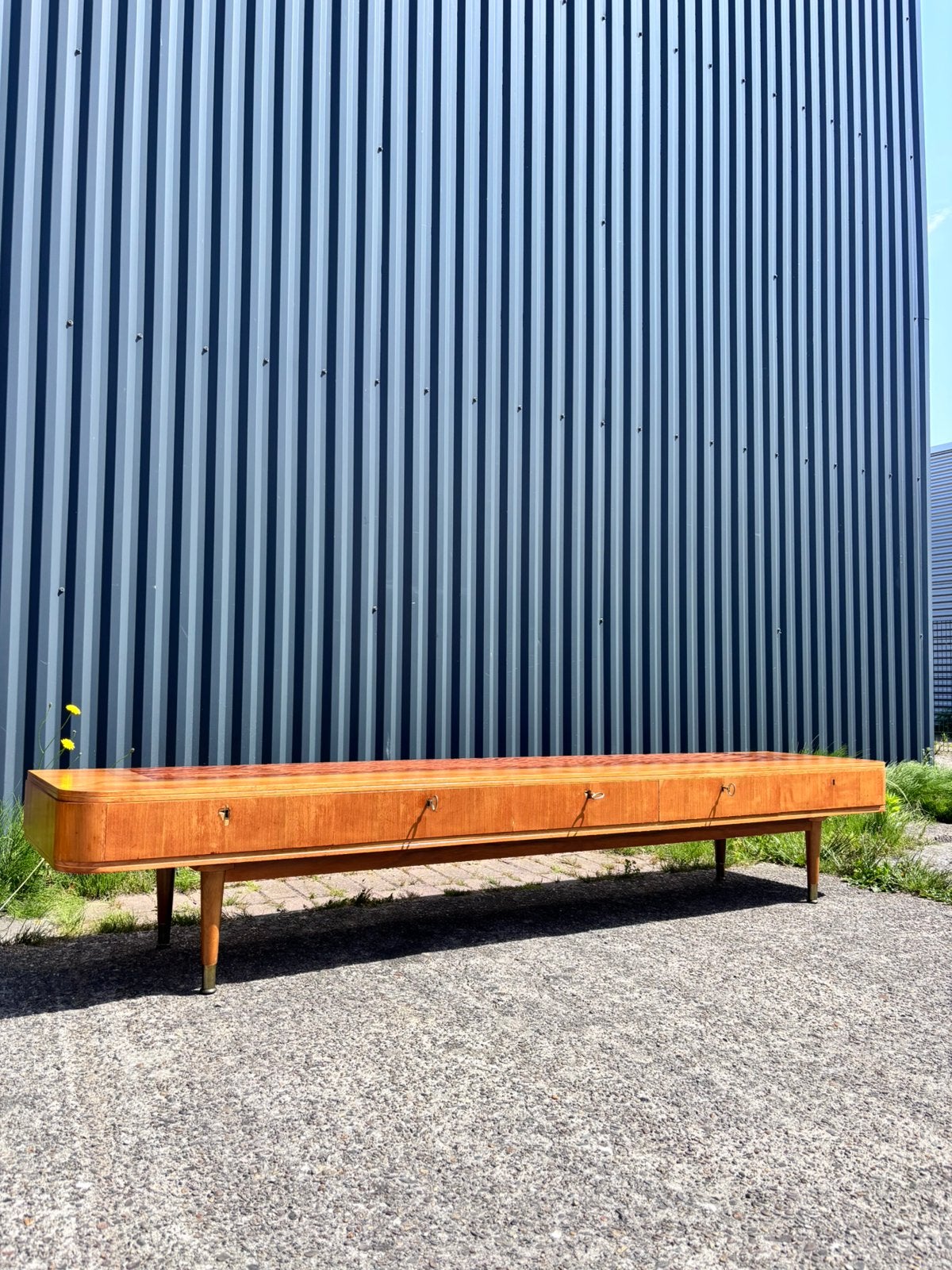Vintage dressoir lowboard tvmeubel, Ophalen, Gebruikt, C, X