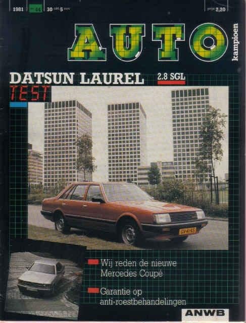 Autokampioen 44 1981 : Mercedes Benz 500 SEC - Datsun Laurel, Ophalen of Verzenden, Gelezen, Algemeen